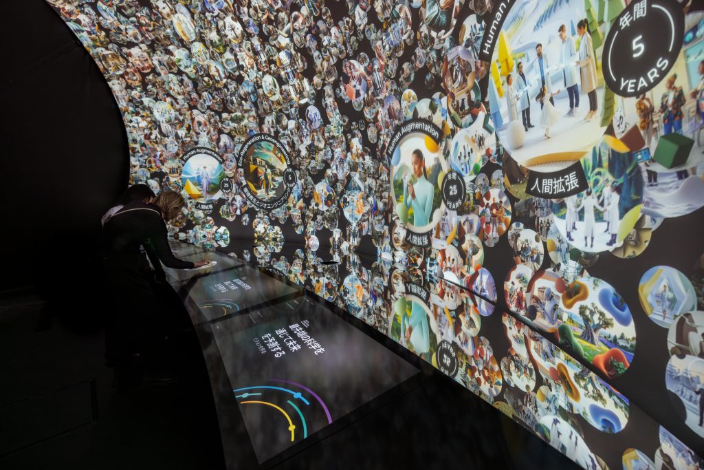 interactive dome illuminated by 8 Norxe P60 projectors